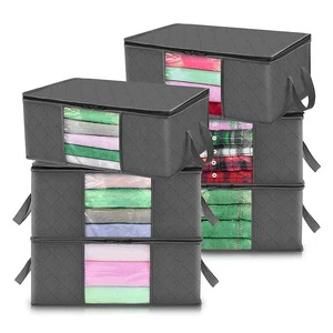 Large capacity cotton quilt storage and organizing bag clothes storage non-woven fabric storage bag