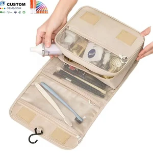 Customized Logo Portable Water-Resistant Hanging Toiletry Bag Travel Bags Large Capacity Toilet Accessories Data Packages