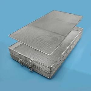 Customized Stainless Steel Wire Mesh Plain Weave Tray Drying Trays Drying Wire Mesh Trays Lid Wire Mesh Basket