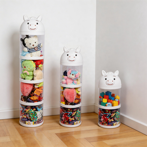 Creative Home Storage Bucket Foldable Snack Storage Box Supermarket Shelf Display Basket-Injection-Molded PET+PP Modern Design