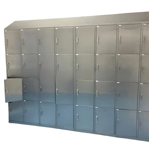 Stainless Steel Multi-Door Locker Lock Wardrobe Storage Cabinet Employee Locker File Cabinet with Push-Pull Door Closure