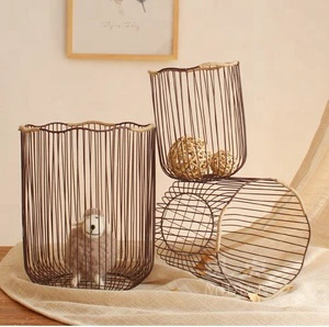 BSCI Vintage Wire Storage Basket, Rope Handle