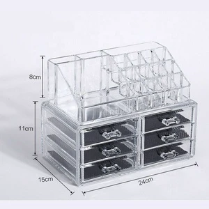 Clear Cosmetic Storage Organizer Jewelry and Hair Accessories Container Acrylic Makeup Organizer