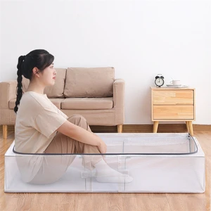 Wholesale Cheapest High Quality Large Capacity PCV Under Bed Storage Bag Transparent Large Capacity Under Bed Storage Box