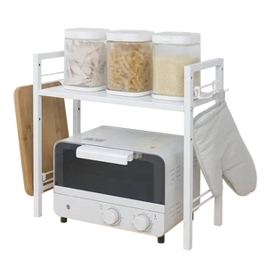 2 Tier Adjustable Kitchen Appliance Storage Organizer Kitchen Accessories Storage Rack Countertop Appliances Shelves