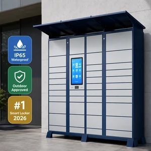 2026 Smart Outdoor Parcel Box with Rain Cover, Waterproof Smart Parcel Locker for Apartments, Secure Delivery Locker System