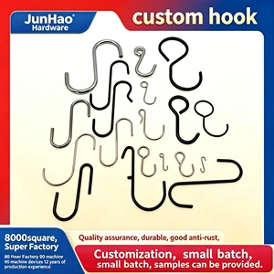 Factory Custom Metal Stainless Steel Hook J Hooks S Shape Steel Hanging Hook