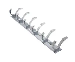 Modern Heavy-Duty Aluminium Multi-Hook Rack with Single Tier Wall Mounted Clothing Organizer for Durable Space Saving Storage