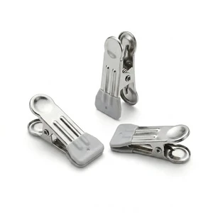 Heavy Duty Stainless Steel Clips With PVC Coated Non-slip Laundry Pegs Rust-proof Utility Clips For Clothes Socks Snacks