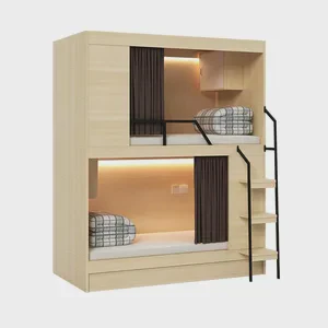 Dormitory Beds Solid Wood Cspsule Bunk Bed With Stairs