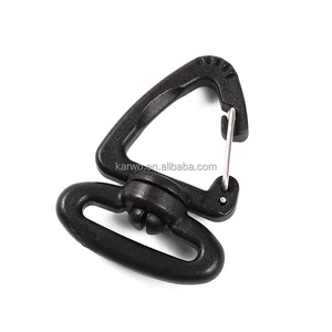Triangle Plastic Spring Snap Hook Bag Swivel Webbing Strap Clip