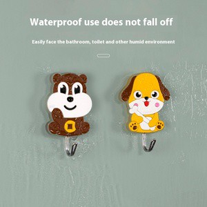 Creative Cartoon Zoo Adhesive Hook Multi-Purpose Eco-Friendly Bathroom & Living Room Wall Storage Hook with Easy Install
