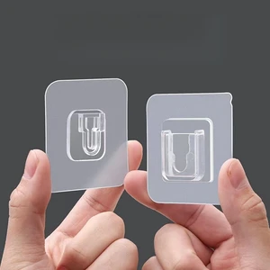 Simple and Functional Novelty Storage Strong Adhesive Door Wall Hanger Hooks for Living Room Kitchen Bathroom