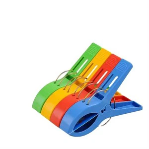 RTS Hot sale Household Large Windproof Strong Color Clothespin Plastic Beach Towel Multicolor Clothespin Fixing Clip