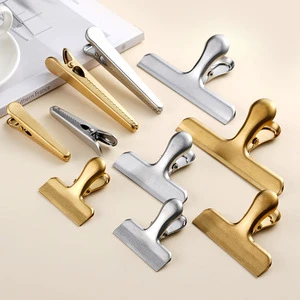 Stainless Steel Food Sealing Clips, Kitchen Food Bag Clips, Moisture-proof Sealing Clips, Office Folders