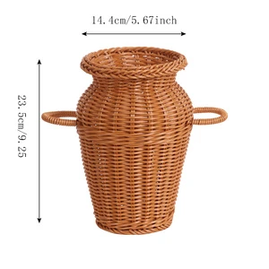 Fashion Factory Direct Sales Wholesale Custom-made Hand-woven Eco-Friendly Hanging Plastic Food Storage Baskets for Living Room