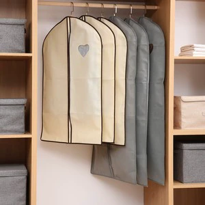 Foldable Zipper Suit Travel Coat Protector Garment Bags Dustproof Cloth Non Woven Customized Size Storage BSCI