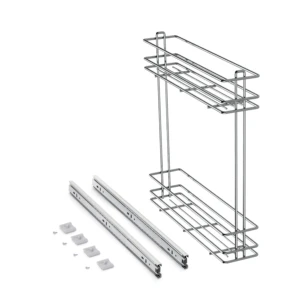 Emuca SupraMax 150mm Module Steel Chrome-Plated Pull-Out Bottle Rack Kitchen Cabinet Spain 8380911