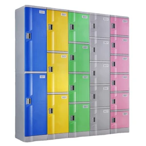 High Quality ABS Plastic High School Gym Lockers Electronic Key Combination Weatherproof Eco-Friendly Modern Outdoor Luggage 14