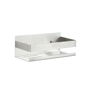 Wall Mounted Bathroom Storage Rack Stainless Steel Storage Rack Punch Free Bathroom Storage