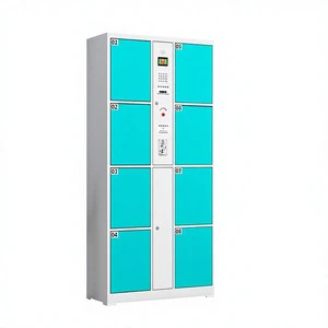 8-Door Intelligent Electronic Storage Locker with Infrared Barcode, Mall & Supermarket Deposit Cabinet, Color Optional