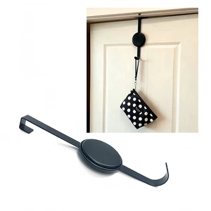 Factory Direct Hole-Free Single Clothes Hanger Creative Metal Powder Coating Single Hook for Cabinet Door
