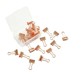 18pcs Fashion Rose Gold Color 19mm Binder Clip