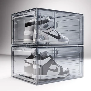 Hot New Plastic clear Shoe Storage Boxes Dustproof Transparent Acrylic Shoe Storage Stackable Organizer