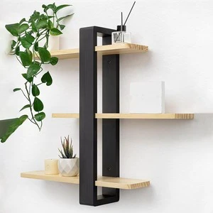 Wall-mounted 3-tier Wooden Shelf Storage Rack for Bedroom, Living Room, Office, Bathroom, Home Decoration