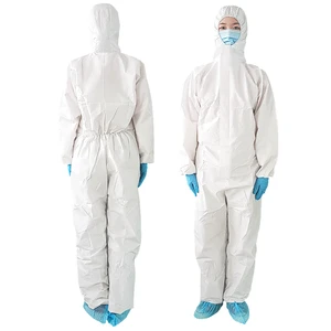 Chemical Protective Clothing Men Workwear Overall Anti Dust Waterproof Large Size Disposable Coverall with Hood