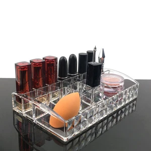Transparent Rectangle Acrylic Multifunctional Cosmetic Makeup Jewelry Organizer Storage Box Large Capacity Rotate Chassis Top