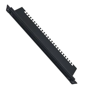 19-inch Flame-Retardant 1U Cable Organizer Cabinet Brush Cable Management Rack with Screw-Free Installation Connector Accessory