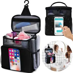 Hot-Selling Large Capacity Portable Polyester Foldable Organize Travel Zipper Bathroom Wash Storage Bag