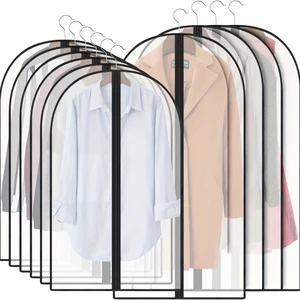 YR Hot Garment Bag Clothing Dust Cover PEVA Garment Covers for Closet Clothes Storage Plastic Dustproof Suit Bag