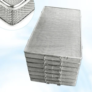 Factory Customized 304 316 Stainless Steel Sieving Mesh Trays Food Drying Net Draining Tray Wire Mesh Basket