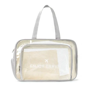 Large Capacity Waterproof Pvc Multifunctional Portable Fitness Wash Travel Bag Women's Fashion Zipper Cosmetic Bag for Travel
