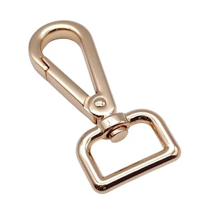 19mm Heavy Duty Zinc Alloy Luxury Lobster Clasp Hook Eco-Friendly Rainbow Finish Bag Strap Clip 360 Swivel Purse Hardware