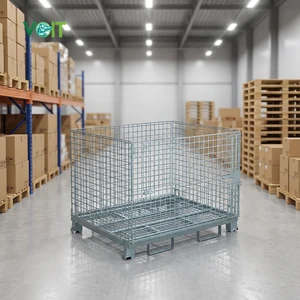 Heavy Duty Foldable Hot Dipped Galvanized Mesh Design Large Industrial Wire Baskets