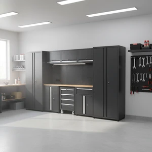 Professional Garage Workshop OEM Modular Tool Cabinet System with Pegboard Lockable Storage SPCC Material Anti-Theft Features