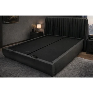 Luxury Heritage Leather Upholstered Comfortable Storage Bed Headboard Steel Frame Modern LiftUp Base Customized Colors Laurel