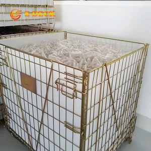 Industrial Good Quality Durable Bulk Mesh Metal Wire PET Bottle Storage Basket