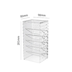 Desktop Cosmetic Storage Stand Square Makeup & Jewelry Organizer Plastic Modern Multifunction Shelf
