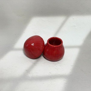 Wholesale Hot Sale Ceramic Mushroom Shaped Jars Festive Holiday Supplies Gift Storage for Holiday Decoration Modern Food