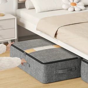 Under Bed Storage Bag Large Capacity Dustproof Rectangle Quilt Storage For Wardrobe