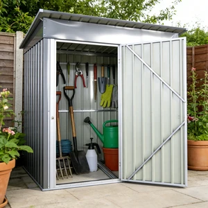 Weatherproof Galvanized Steel Outdoor Storage Container Anti-Corrosion Large Garage Storage Box Garden Shed Tool Equipment