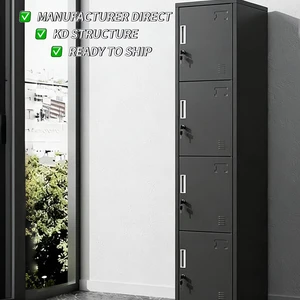 Heavy-Duty Multi-Door Locker With Individual Locks Ideal For Employee Storage Sports Club Or Industrial Use