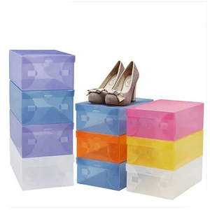 Eco-Friendly Custom Transparent Plastic PP Storage Shoe Boxes in Classic Rectangle Style for Household