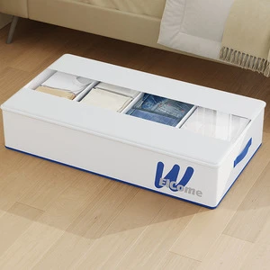 Customizable Fabric Foldable Under Bed Storage Box Clothes Storage Bags With Clear Window