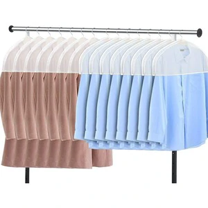 Promotional Wholesale Hot-selling 10-Pack Breathable Foldable PEVA Wardrobe Bedding Clothes Shoulder Dustproof Covers Garment