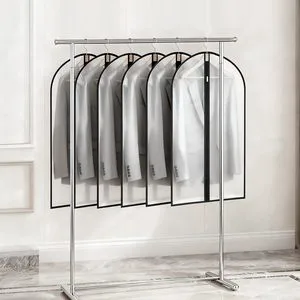 PEVA Semi-Transparent Dustproof Waterproof Thickened Garment Dust Cover for Clothing Storage